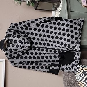 Ali Miles Womens Size Small 3/4 Sleeve Blouse, pocket, button detail. Cowl neck.